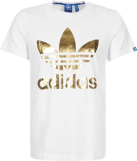 adidas shirt damen weiß gold|weiße T.